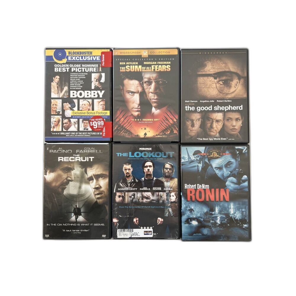 6 DVDs Suspense Thriller Movies Bundle Lot Golden Globe Nominee